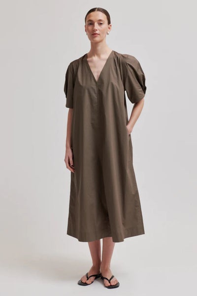 Second Female Larkini SS Maxi Dress canteen