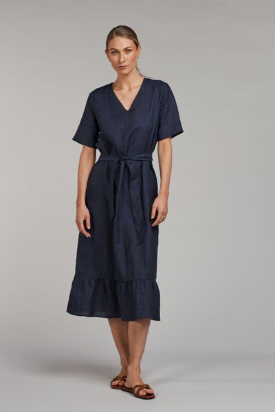 Stenstr&ouml;ms Lillemor pellavamekko navy